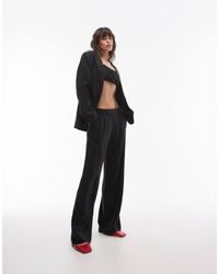 Mango - Ruimvallende Broek Van Cupro - Lyst