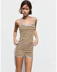 Pull&Bear - Short côtelé à rayures - Lyst