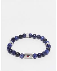 Tommy Hilfiger Sodalite Stone Beaded Bracelet - Blue