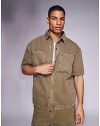 Good For Nothing - Co-ord Boxy Fit Denim Overshirt - Lyst