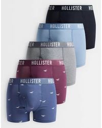 Hollister - 5 Pack Logo Waistband Boxers - Lyst