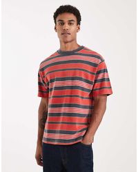 Vans - Camiseta Rojo Carrera A Rayas De Punto De Piqué De - Lyst