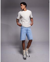 ADPT - Wide Fit Cut Off Denim Shorts - Lyst