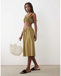 ASOS - Linen Blend Pull On Longline Short - Lyst