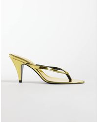 Mango - Starring Hailey Bieber Thong Heeled Sandal - Lyst