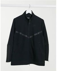 Nike – Oversize-Jacke aus Tech-Fleece - Schwarz
