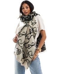 ASOS - – gewebter schal mit jacquard-blumenmuster - Lyst