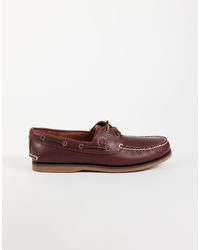 Timberland - Klassische 2-augen-bootsschuhe aus em leder - Lyst