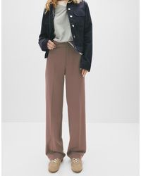 Pull&Bear - Smart High Waist Straight Leg Trousers - Lyst