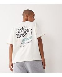 4505 - Curve Heavyweight Cotton Oversized T-shirt With Studio Back Print - Lyst