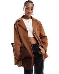 ASOS - Asos design tall – jacke aus wildleder - Lyst