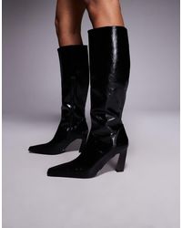 ASOS - Clara Chisel Toe Knee Boots - Lyst