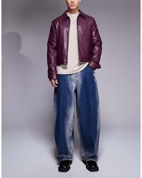 ASOS - Vaqueros Azul Medio Holgados Y Extragrandes Con Detalles Lavados Efecto Desgastado De - Lyst