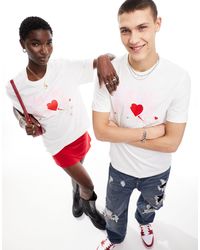Nike - T-shirt unisex bianca con stampa grafica "heart and sole" - Lyst