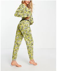 DKNY - Pyjamaset Met joggingbroek Met Zebraprint - Lyst