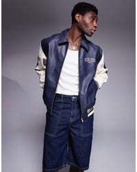 ASOS - – oversize-motocross-jacke aus kunstleder - Lyst