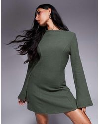 ASOS - Supersoft Grown On Neck Fit And Flare Mini Dress - Lyst