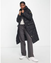 Barbour - Volante - cappotto trapuntato taglio lungo con cappuccio, colore - Lyst