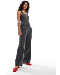 Abercrombie & Fitch - Broek Met Hoge Taille En Ultrawijde Pijpen - Lyst