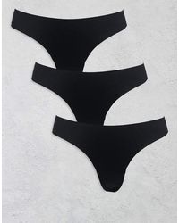 Vero Moda - Pack De 3 Tangas Negros De - Lyst