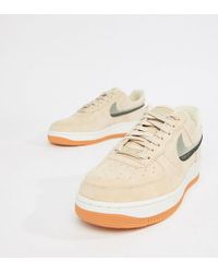 nike black contrast swoosh air force 1 trainers