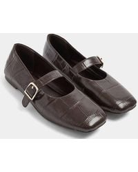 Yours Clothing - Wide Fit Patent Mary Jane Flats - Lyst