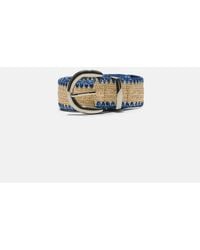 Stradivarius - Raffia Belt With Topstitching - Lyst