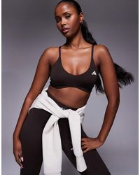 adidas Originals - Adidas Training Optime Essentials Light Support Sports Bra - Lyst