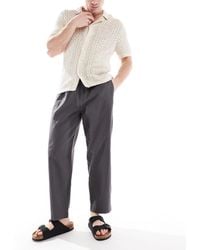 Pull&Bear - – hose aus leinenmix - Lyst
