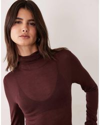 ASOS - Sheer Roll Neck - Lyst