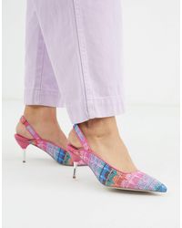 ASOS Туфли На Каблуке-рюмочке С Ремешком Через Пятку - Многоцветный