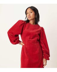 Nobody's Child Petite - peggy Balloon Sleeve Cord Mini Dress - Lyst