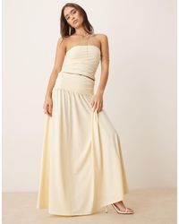 ASOS - Mix & Match Drop Waist Ruched Maxi Skirt - Lyst
