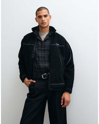 Obey - Axis Sherpa Zip Through Jacket - Lyst