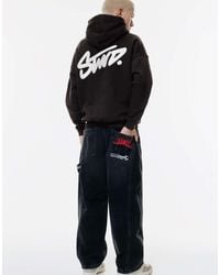 Pull&Bear - Sweat à capuche avec logo stwd brodé - Lyst