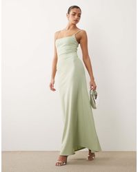 ASOS - Cami Maxi Dress With Lace Up Back - Lyst