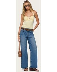 Edikted - Ery Wide Leg Mid Rise Jeans - Lyst