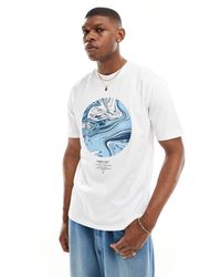 Marshall Artist - T-shirt bianca con grafica stampata effetto liquido - Lyst