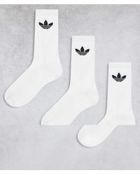 adidas Originals - Set Van 3 Paar Sokken Met Trefoil-Logo - Lyst