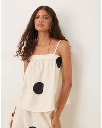 ASOS - Linen Blend Trapeze Cami Top - Lyst
