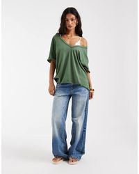 Free People - Nina V Neck Tee - Lyst