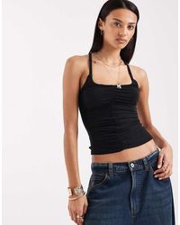 Free People - Ruched Shimmer Cami Top - Lyst