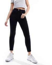 ONLY - Vaqueros Negros De Corte Pitillo Y Talle Alto De - Lyst