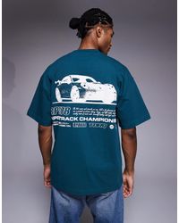 River Island - Racing Back Print T-shirt - Lyst