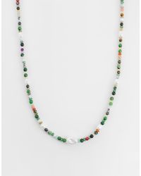 ASOS - Faux Pearl And Bead Mix Necklace - Lyst