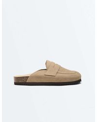 Oysho - Split-suede Mules - Lyst