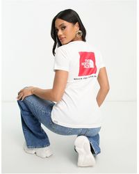 The North Face - Red Box - T-shirt Met Print Op - Lyst
