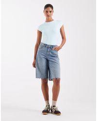 JJXX - Tokyo Wide Denim Jorts - Lyst