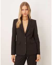 Mango - Bergen - blazer d'ensemble classique et ajusté - marron - Lyst