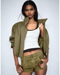 Bershka - Denim Mini Shorts - Lyst